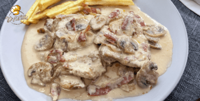 salsa cremosa de champiñones