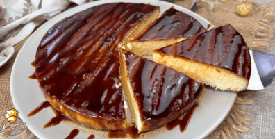 flan de queso mascarpone y yogur griego