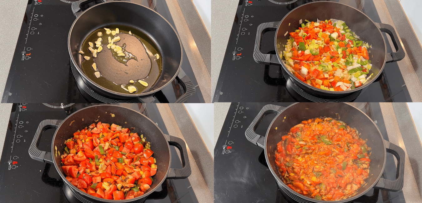 Sopa Casera con arroz y calamares
