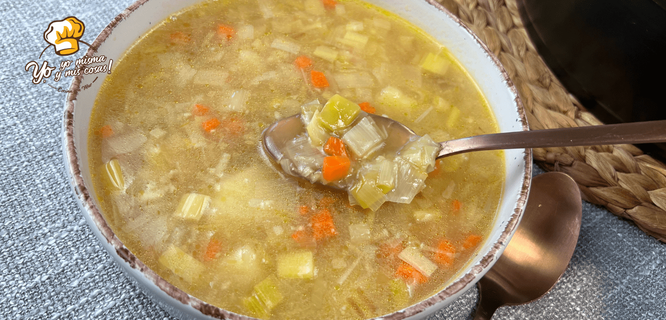 sopa de puerros