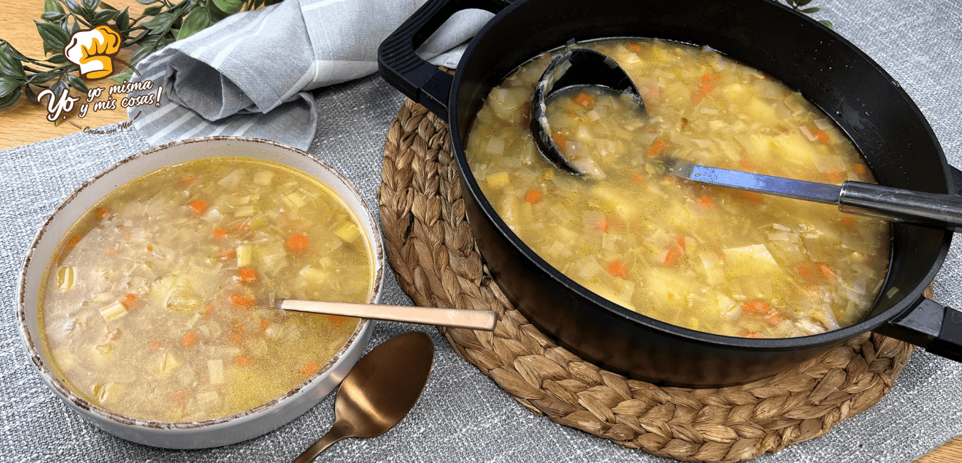 sopa de puerros