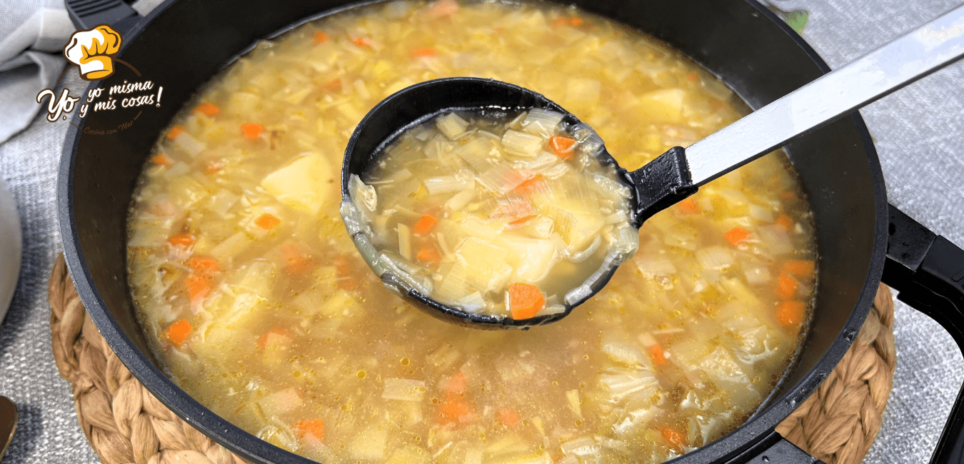 sopa de puerros