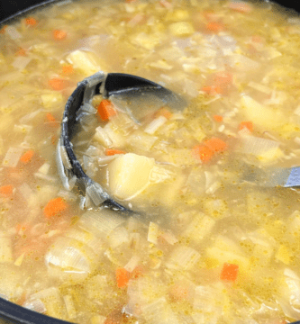 sopa de puerros