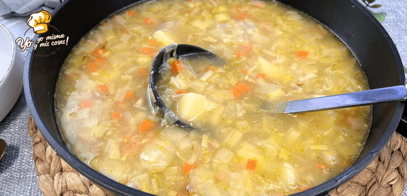 sopa de puerros
