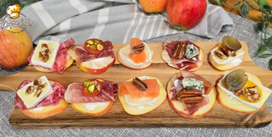 aperitivos fáciles con manzana