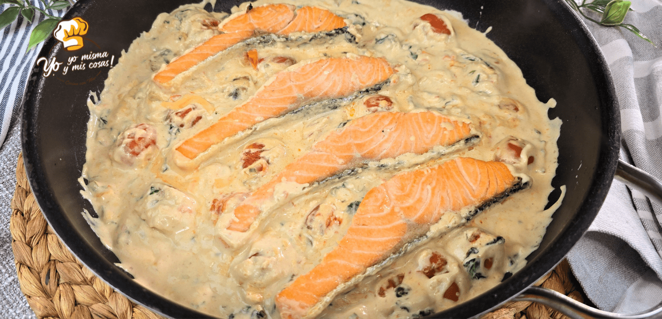 Salm&oacute;n en Salsa cremosa