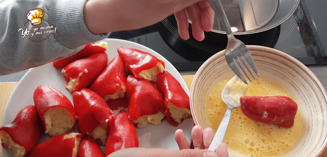 pimientos rellenos de brandada de bacalao
