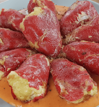 pimientos rellenos de brandada de bacalao