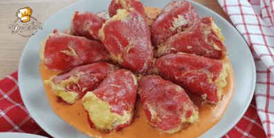 pimientos rellenos de brandada de bacalao