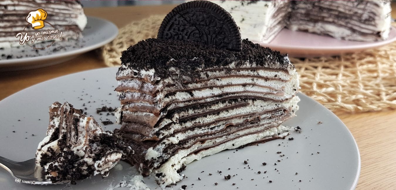 tarta de crepes y oreo