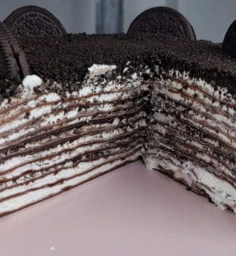 tarta de crepes y oreo