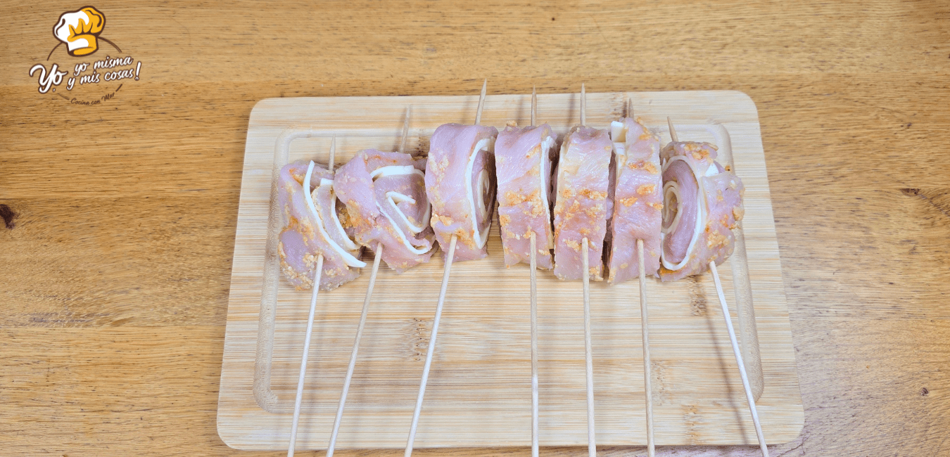 brochetas de pollo