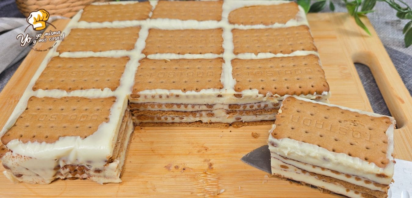 tarta de galletas con sabor arroz con leche