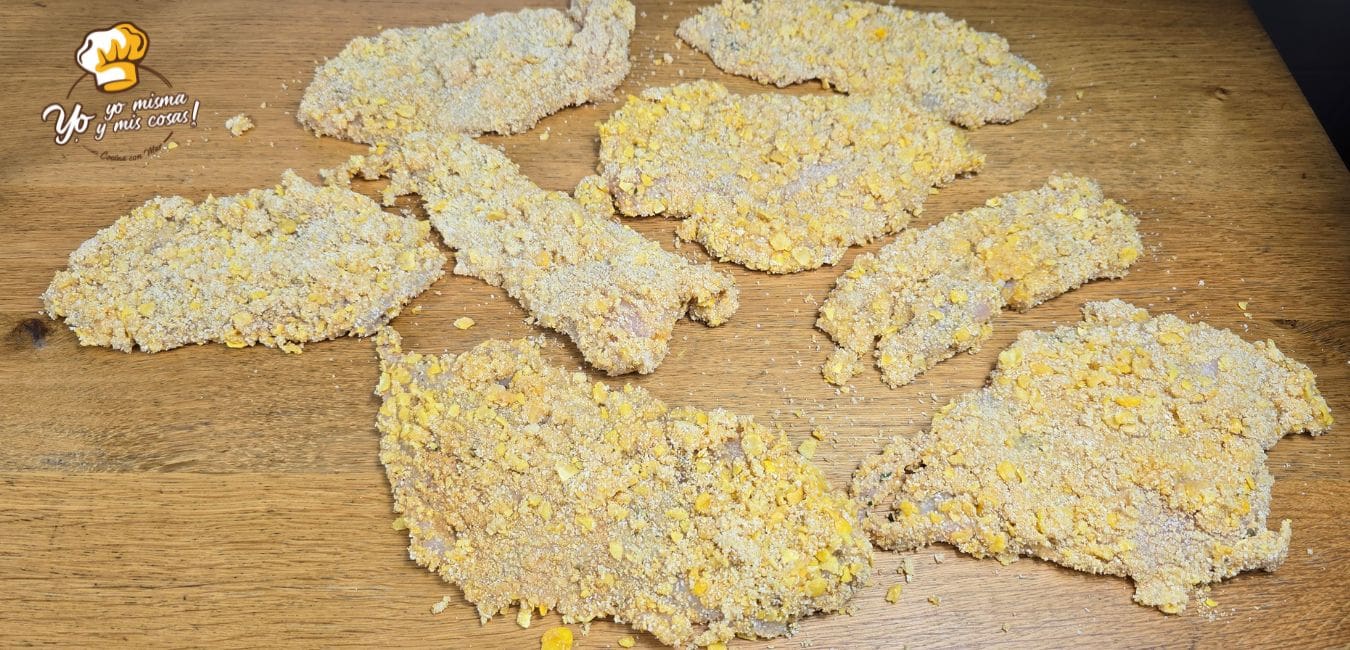 filetes de pollo empanados