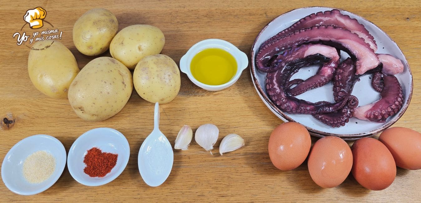 patatas con pulpo y huevos 