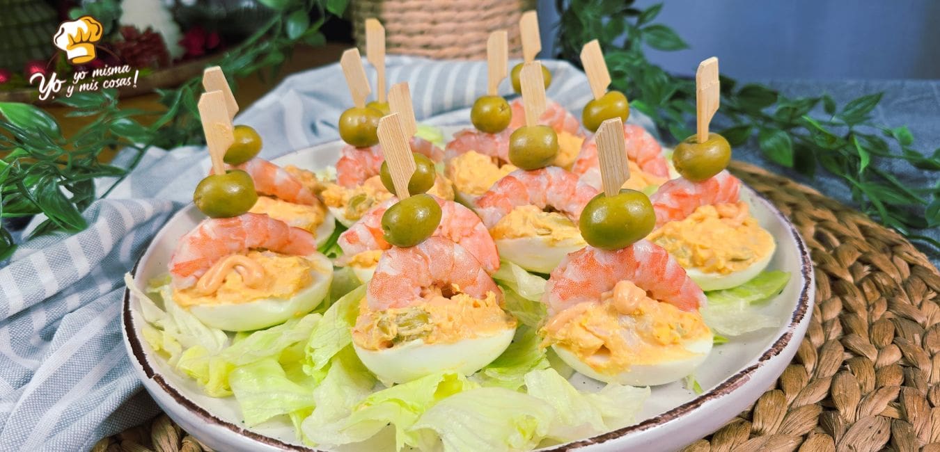 Huevos Rellenos de Langostinos