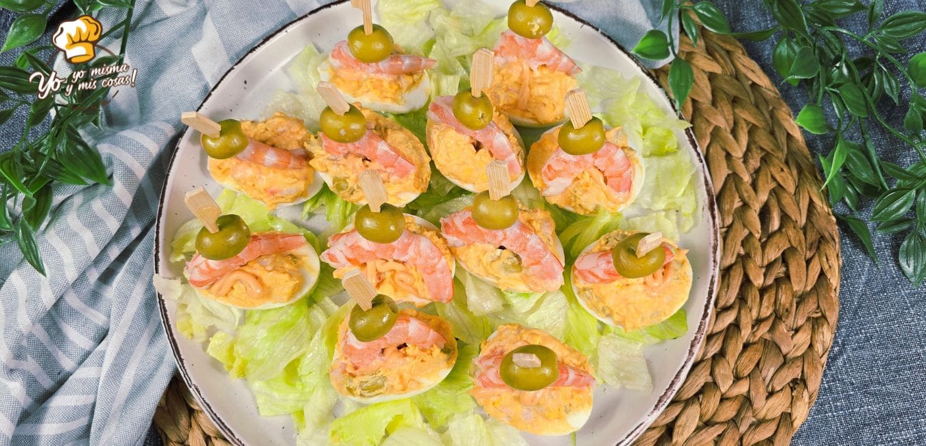 Huevos Rellenos de Langostinos