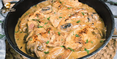 pollo cremoso al vino