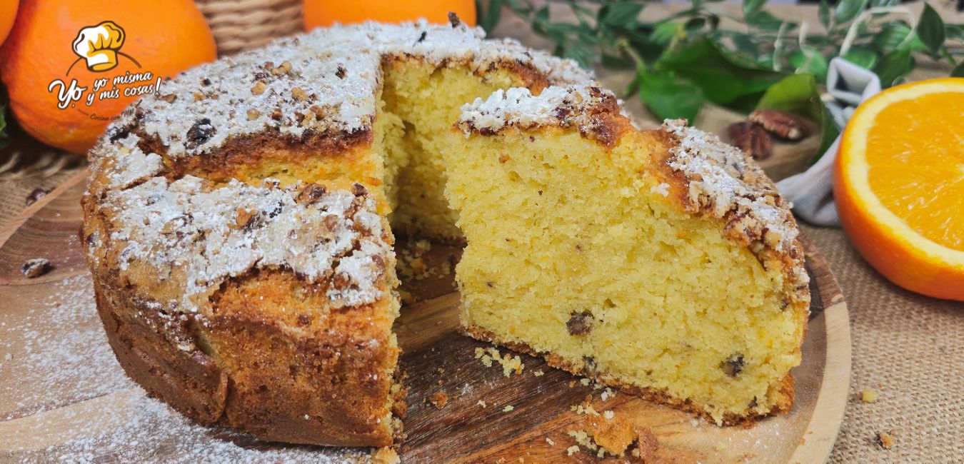 bizcocho de naranja y nueces