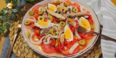 Ensalada de pimientos asados y melva