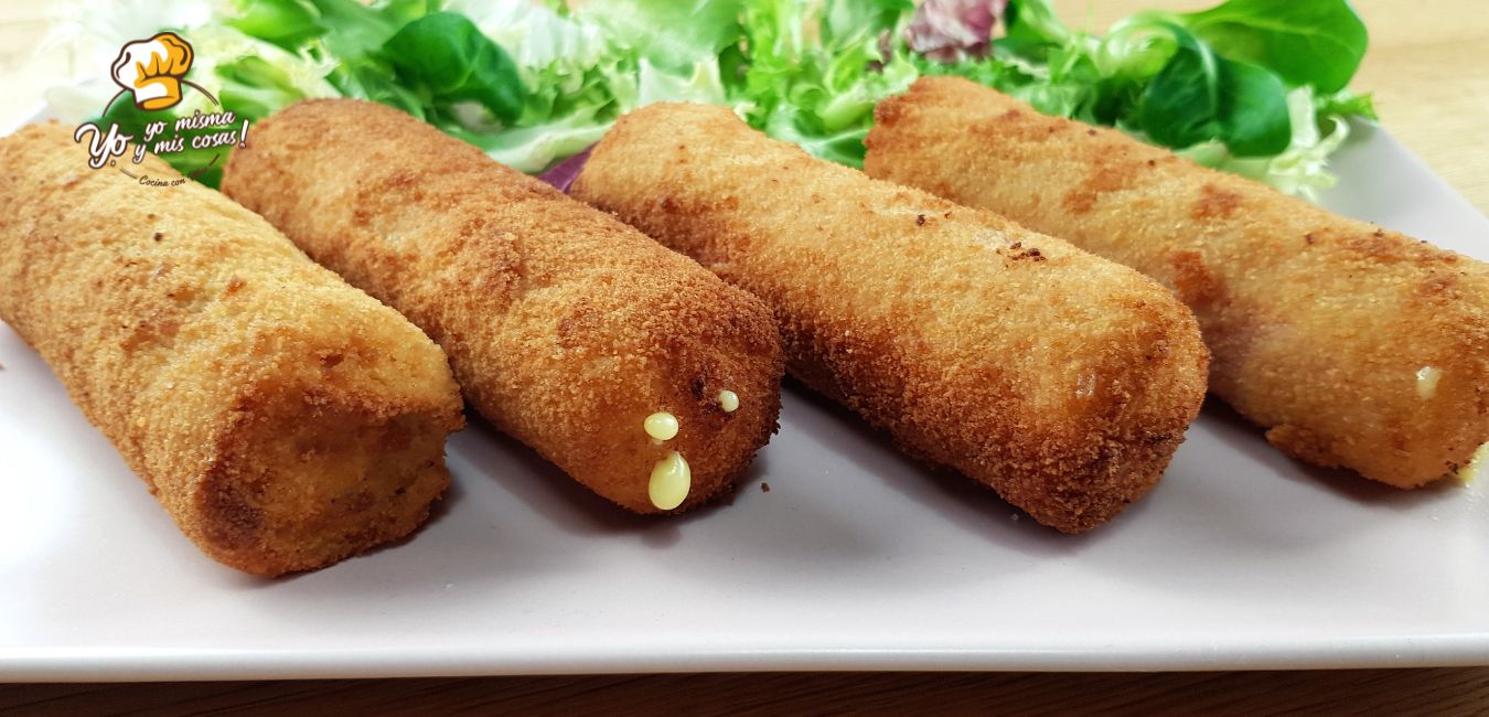 Rollitos de jamón y queso Rollitos de jamón y queso