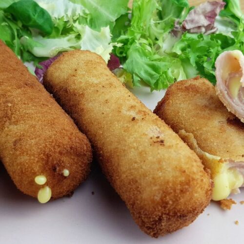 Rollitos de jamón y queso