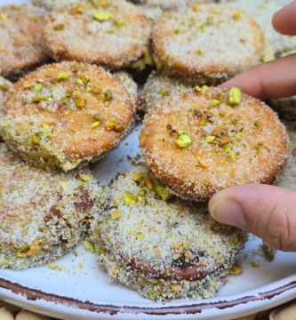 galletas fritas con crema de pistachos