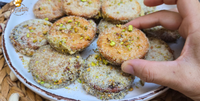 galletas fritas con crema de pistachos