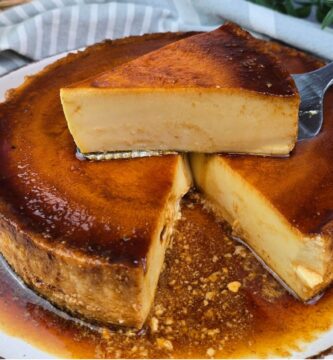 Flan de queso casero