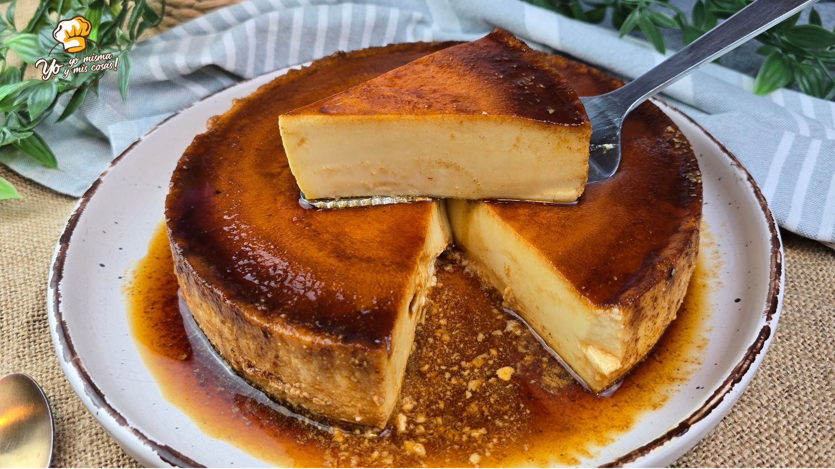 Flan de queso casero